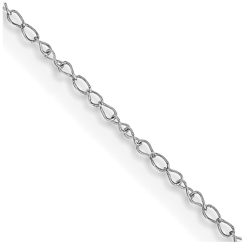 10k White Gold .42mm Carded Curb Chain