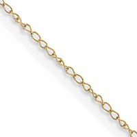 10K .42mm Yellow Gold Carded Curb Chain view 1