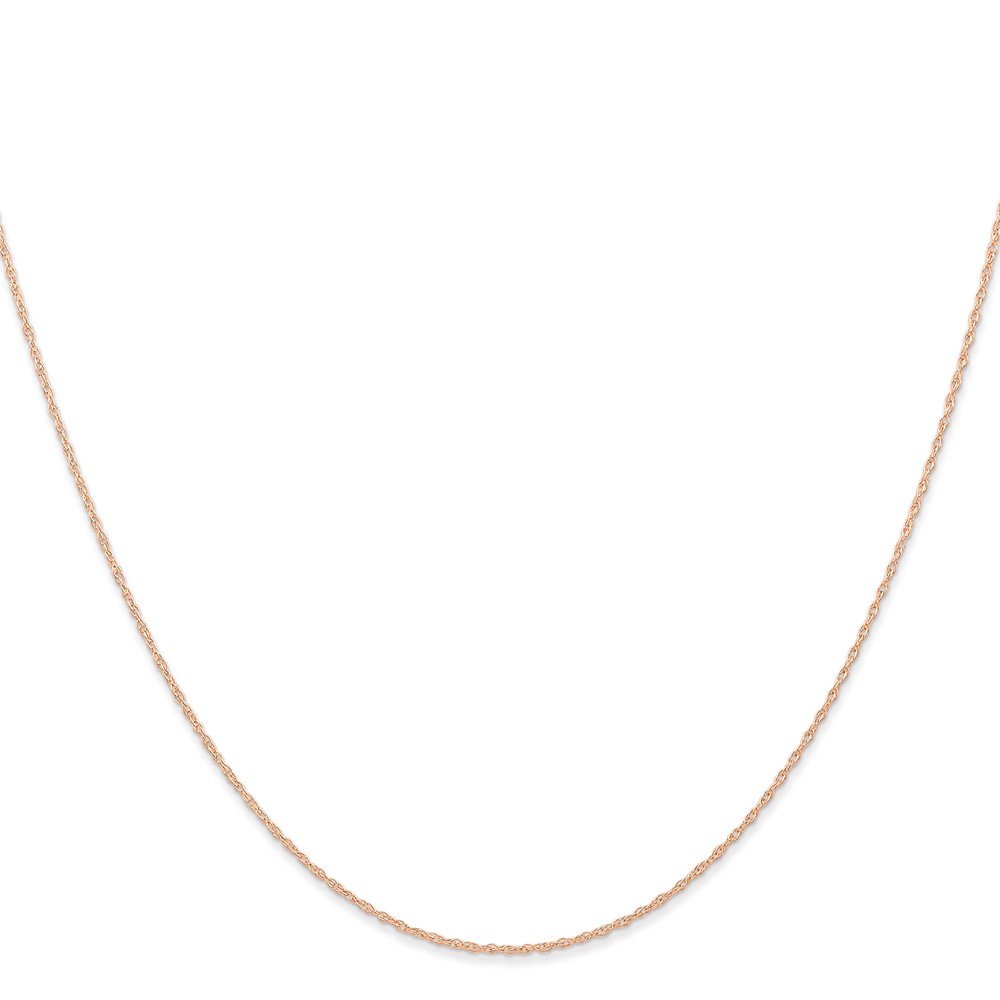 10k  Rose Gold .6 mm Carded Cable Rope Chain (10K6RR-18)