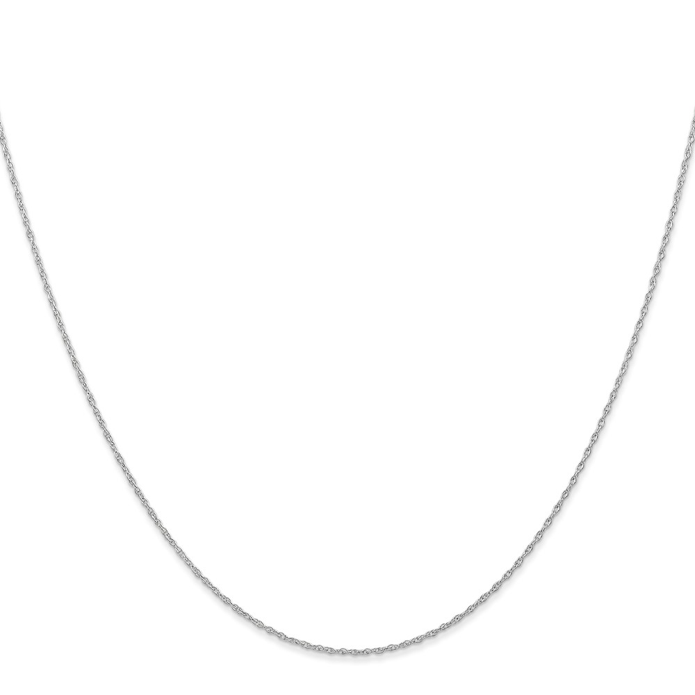 10k White Gold .6 mm Carded Cable Rope Chain (10K6RW-24)
