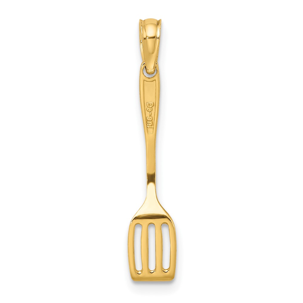 10K w/ Black Enamel 3-D Spatula Charm (10K7019)