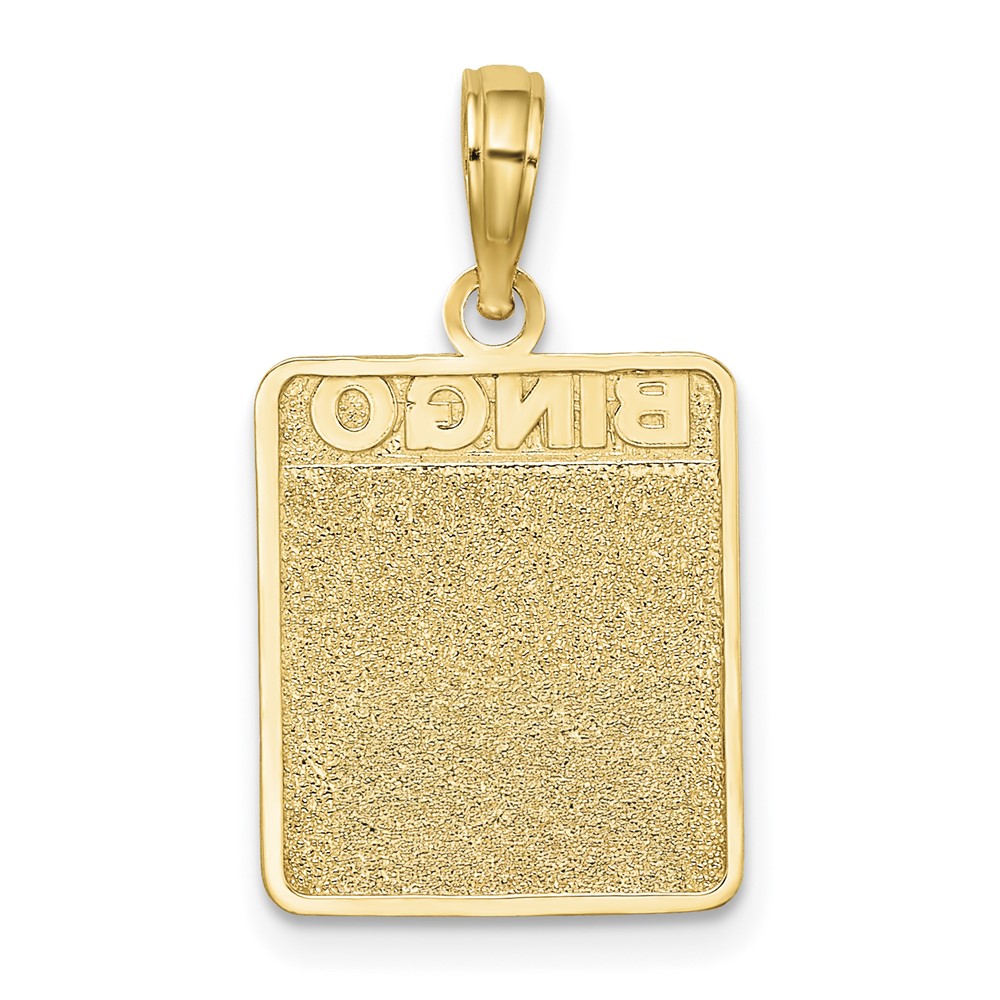 10K w/ Enamel Bingo Card Charm (10K7058)