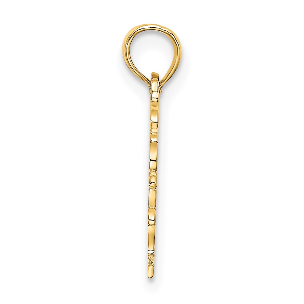 10K Heart w/ Lace Trim Charm (10K7099)