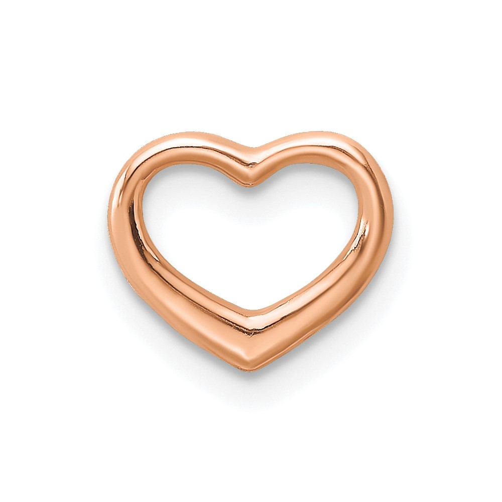 10K Rose Gold Polished Heart Chain Slide (10K7108R)
