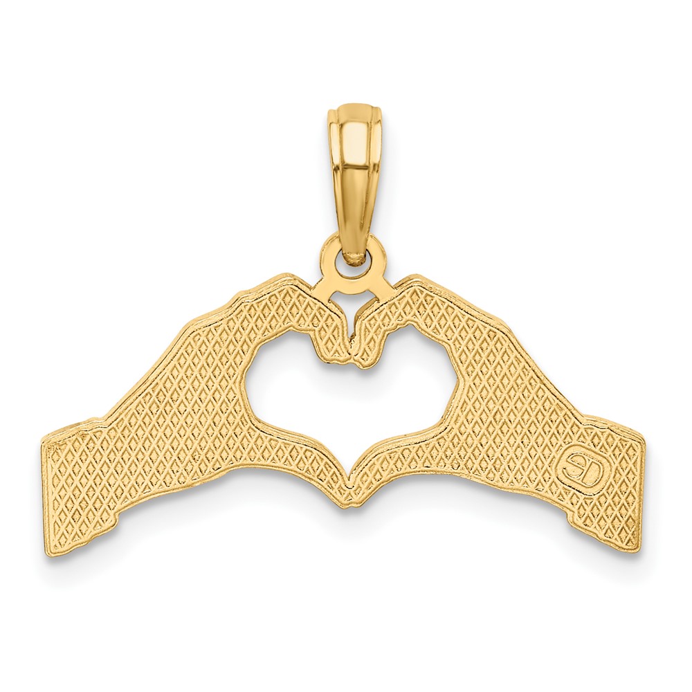 10K Hands Forming a Heart Charm (10K7109)