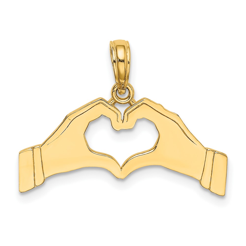 10K Hands Forming a Heart Charm (10K7109)