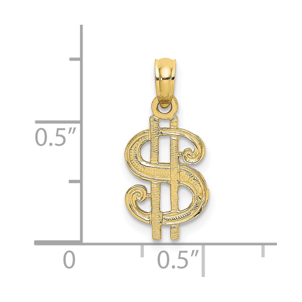 10K Dollar Sign Charm (10K7136)