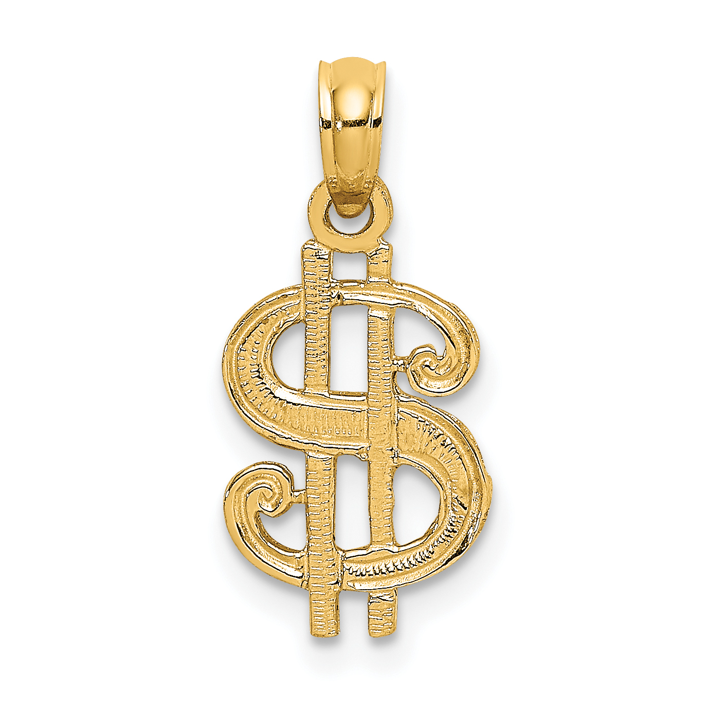 10K Dollar Sign Charm (10K7136)