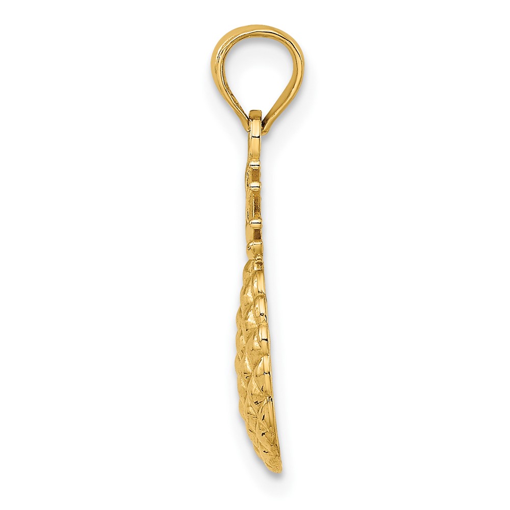 10K Textured Pineapple Charm (10K7138)