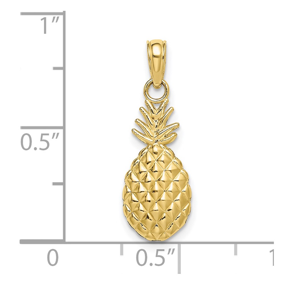 10K Textured Pineapple Charm (10K7138)