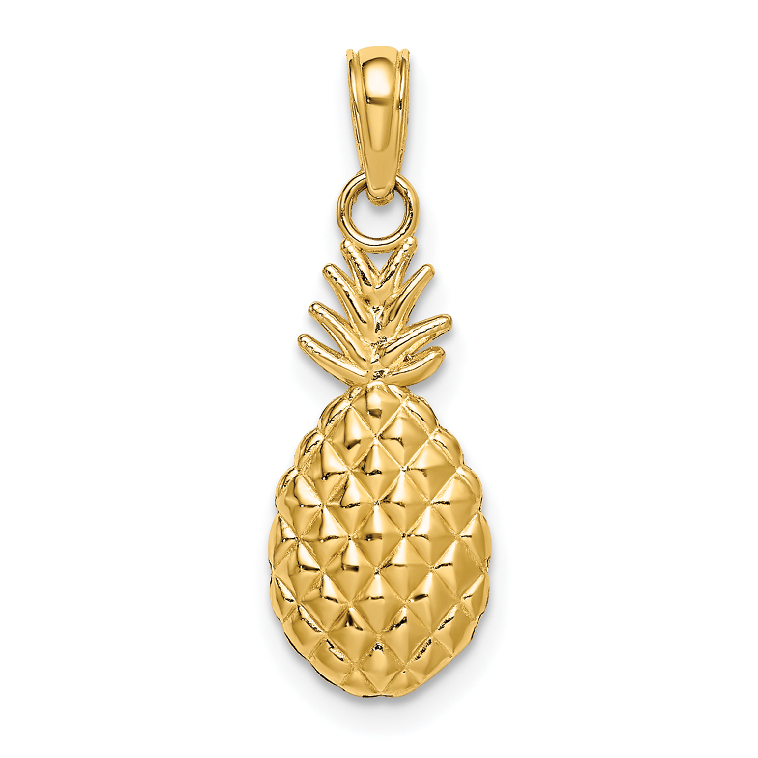 10K Textured Pineapple Charm (10K7138)