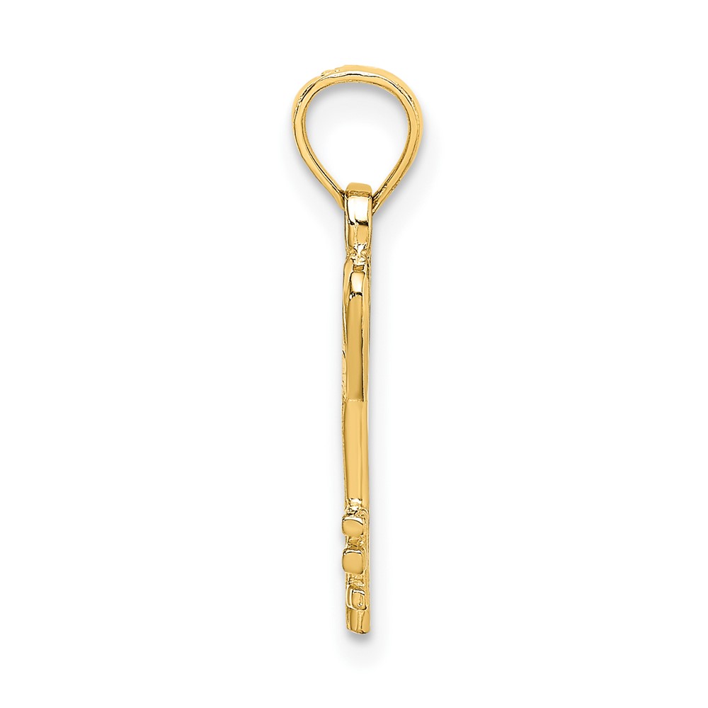 10k Key w/ Heart Charm (10K7153)