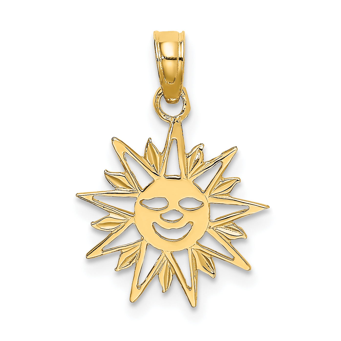 10K Smiling Sun Charm (10K7156)