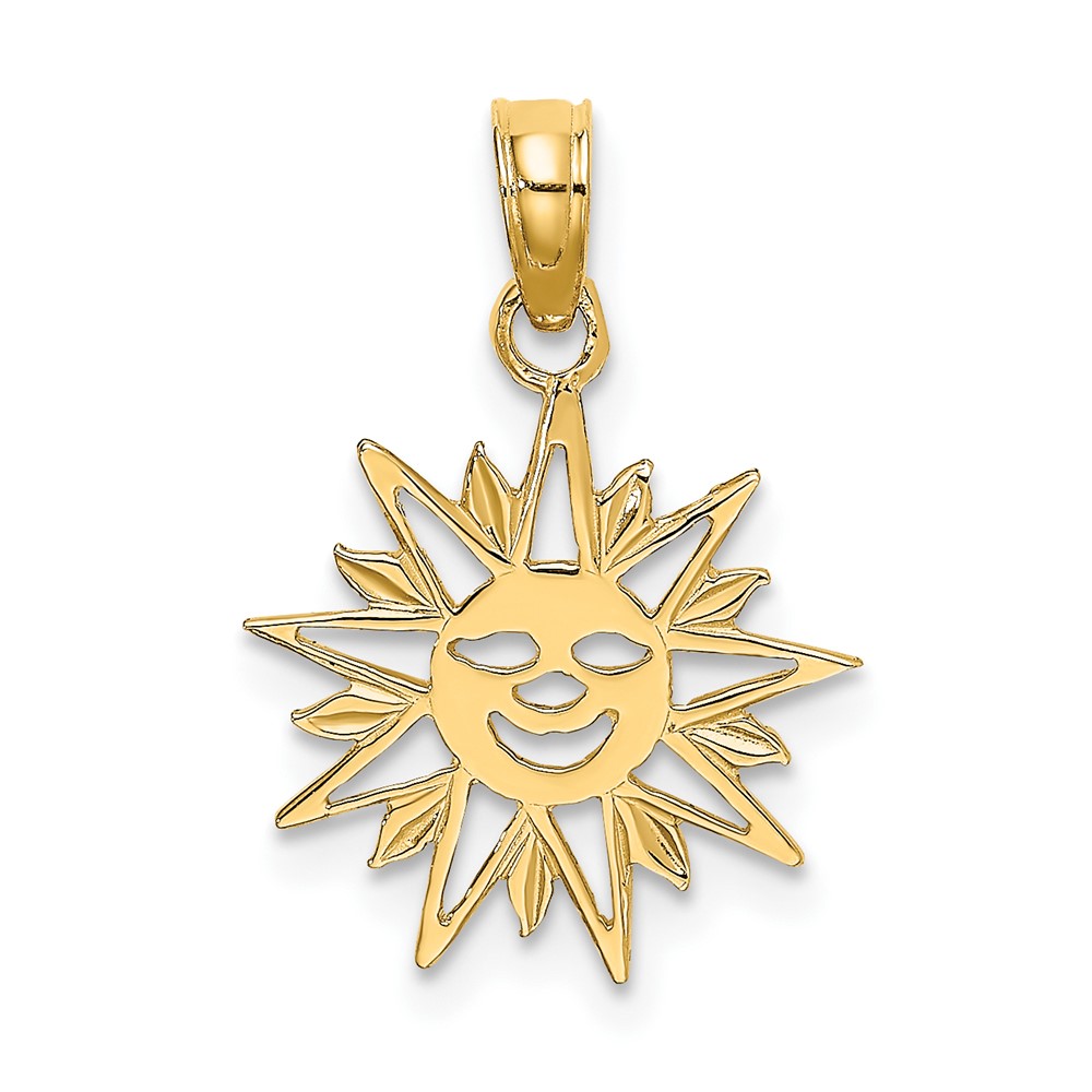 10K Smiling Sun Charm (10K7156)