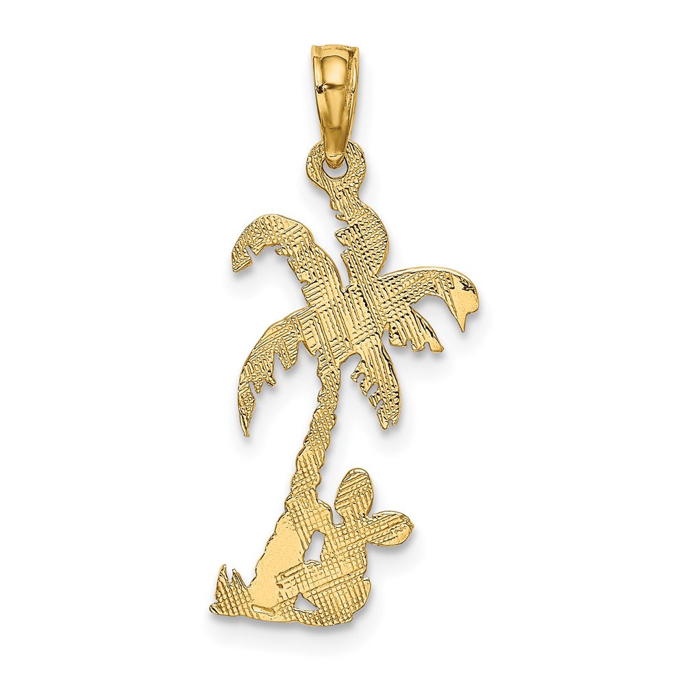 10K Palm Tree w/ Cactus Charm (10K7157)