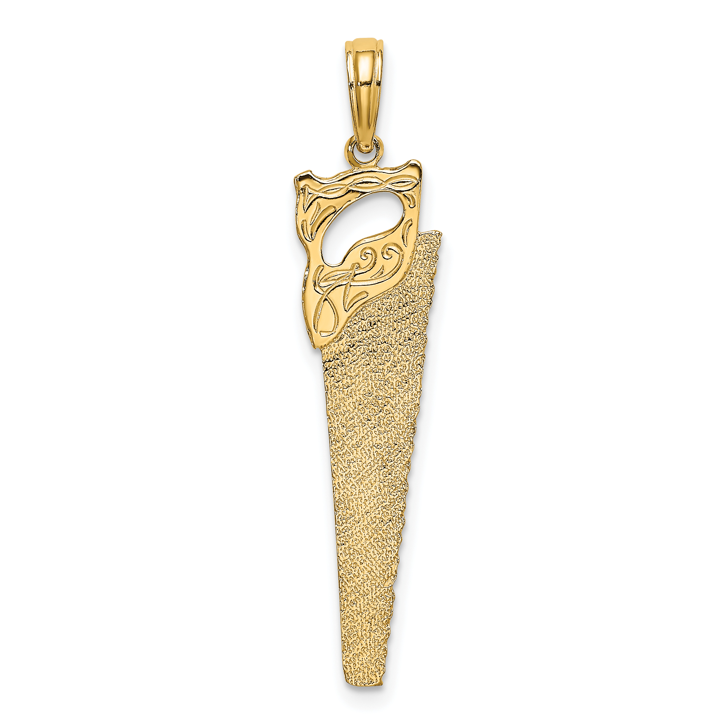 10K 3-D Flat Hand Saw Charm (10K7169)