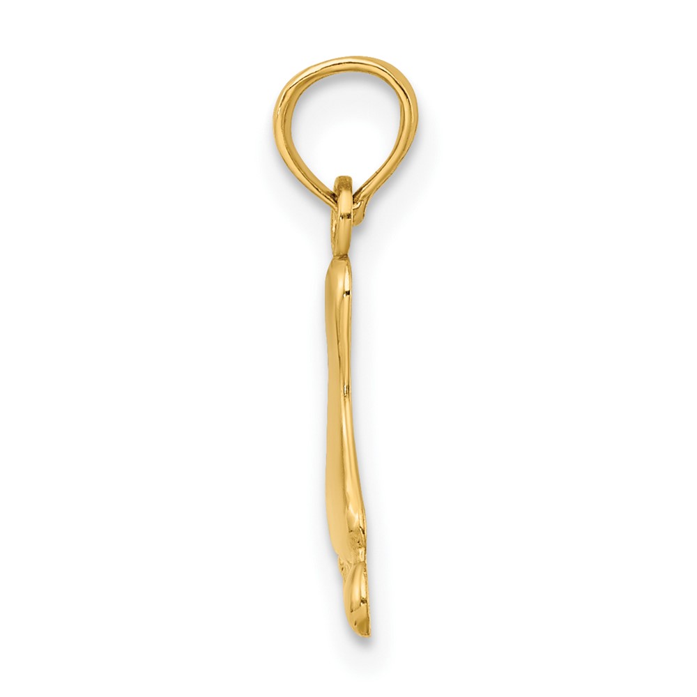 10K Polished Foot Charm (10K7178)