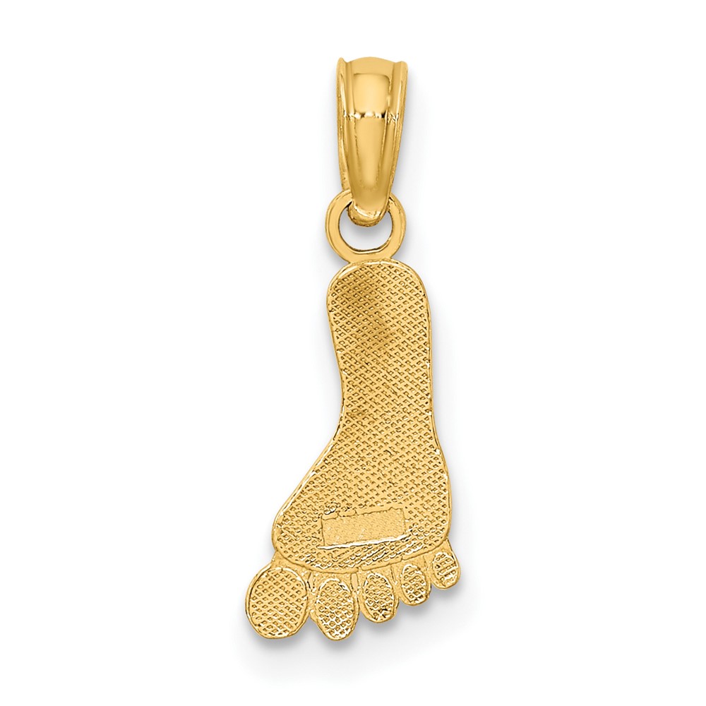 10K Polished Foot Charm (10K7178)