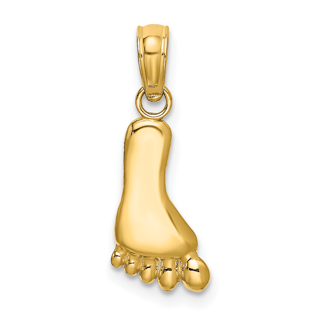 10K Polished Foot Charm (10K7178)