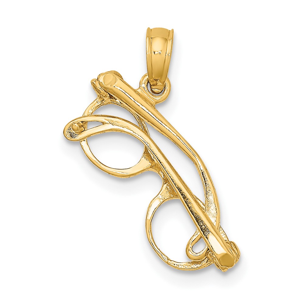 10K 3-D Moveable Sunglasses Charm (10K7248)