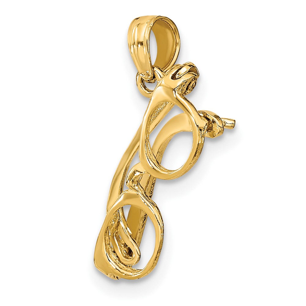 10K 3-D Moveable Sunglasses Charm (10K7248)