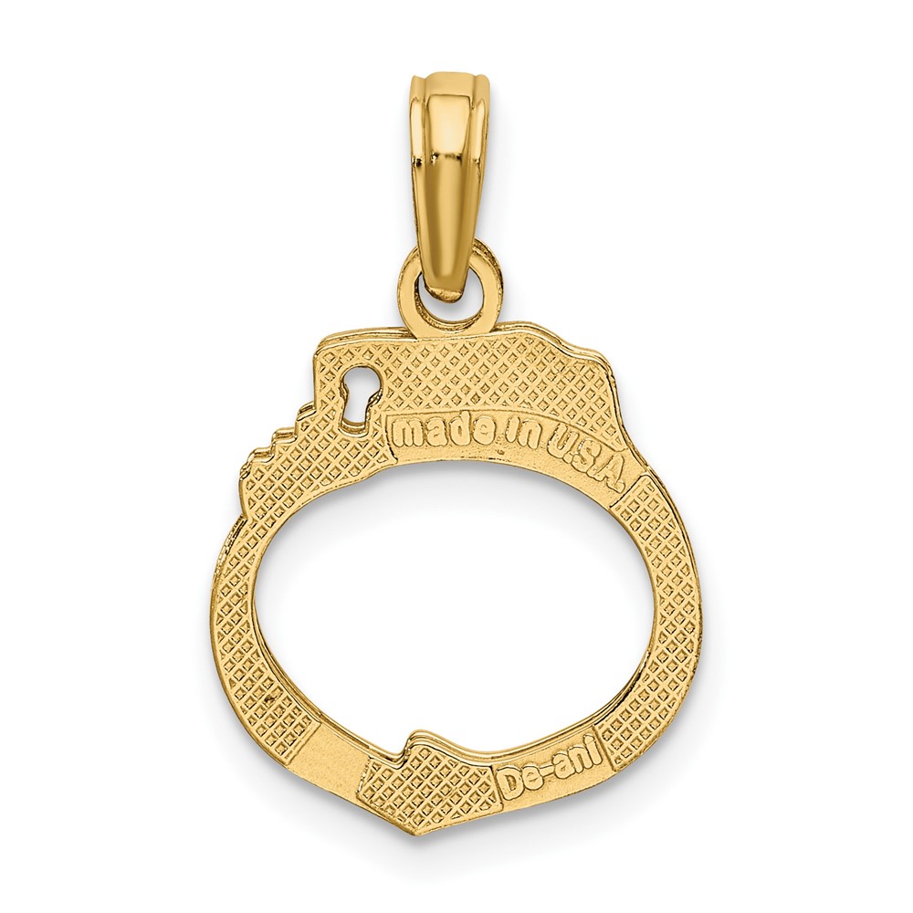 10K Moveable Handcuffs Charm (10K7253)