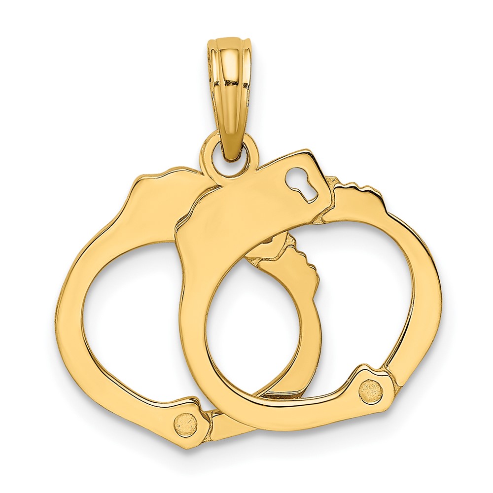 10K Moveable Handcuffs Charm (10K7253)