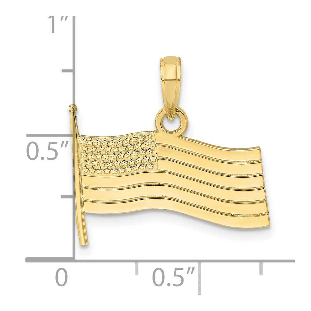 10K American Flag Charm (10K7255)