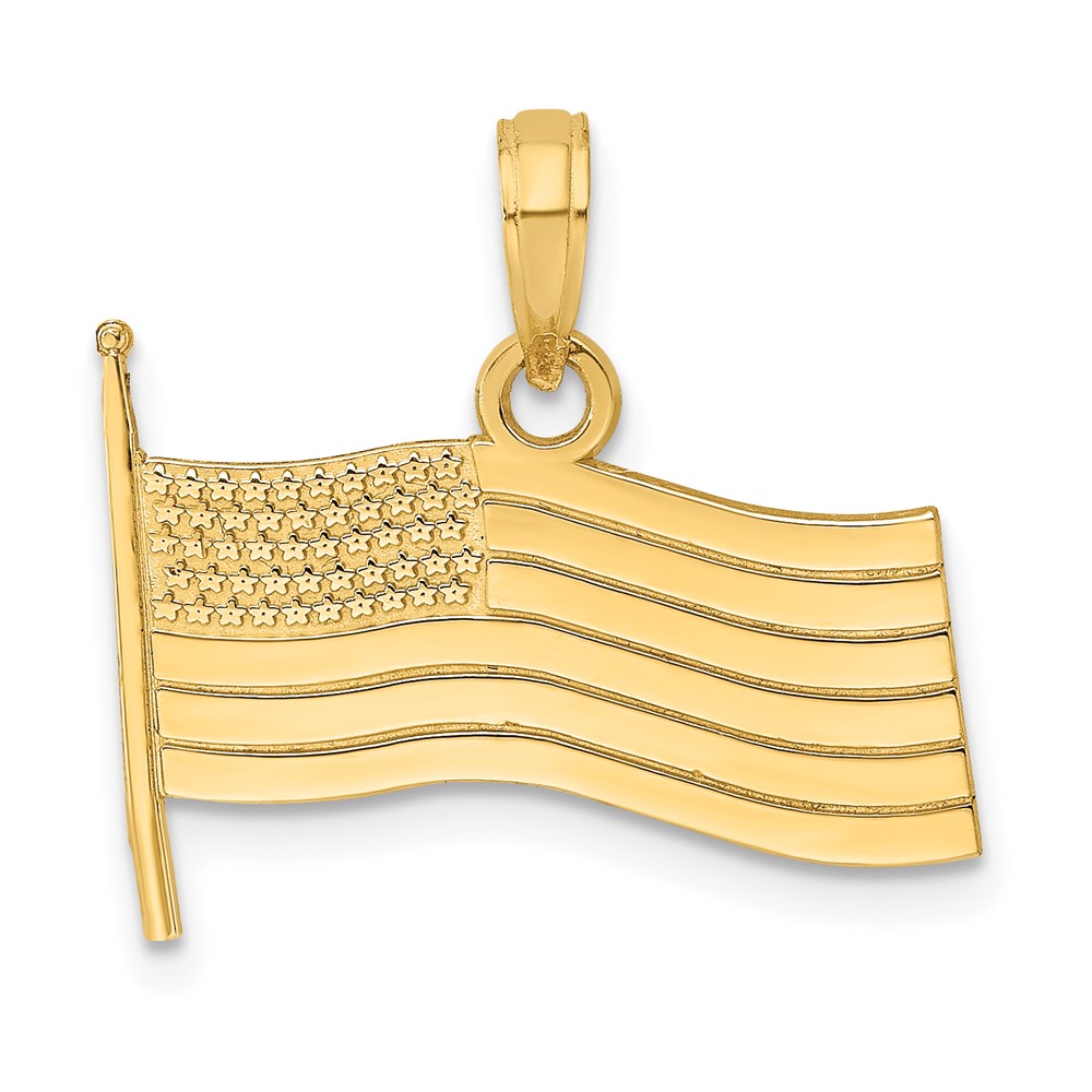 10K American Flag Charm (10K7255)