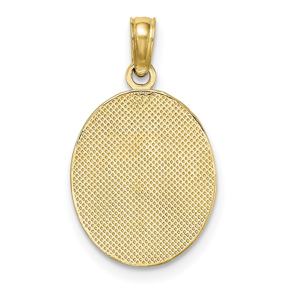 10K Fleur de Lis on Oval Disc Charm (10K7260)