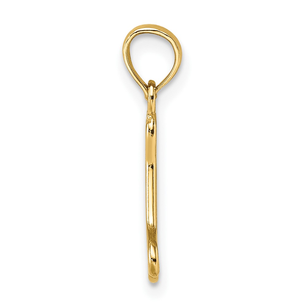 10K Cut-Out  Polished Mini Dog Bone Charm (10K7270)