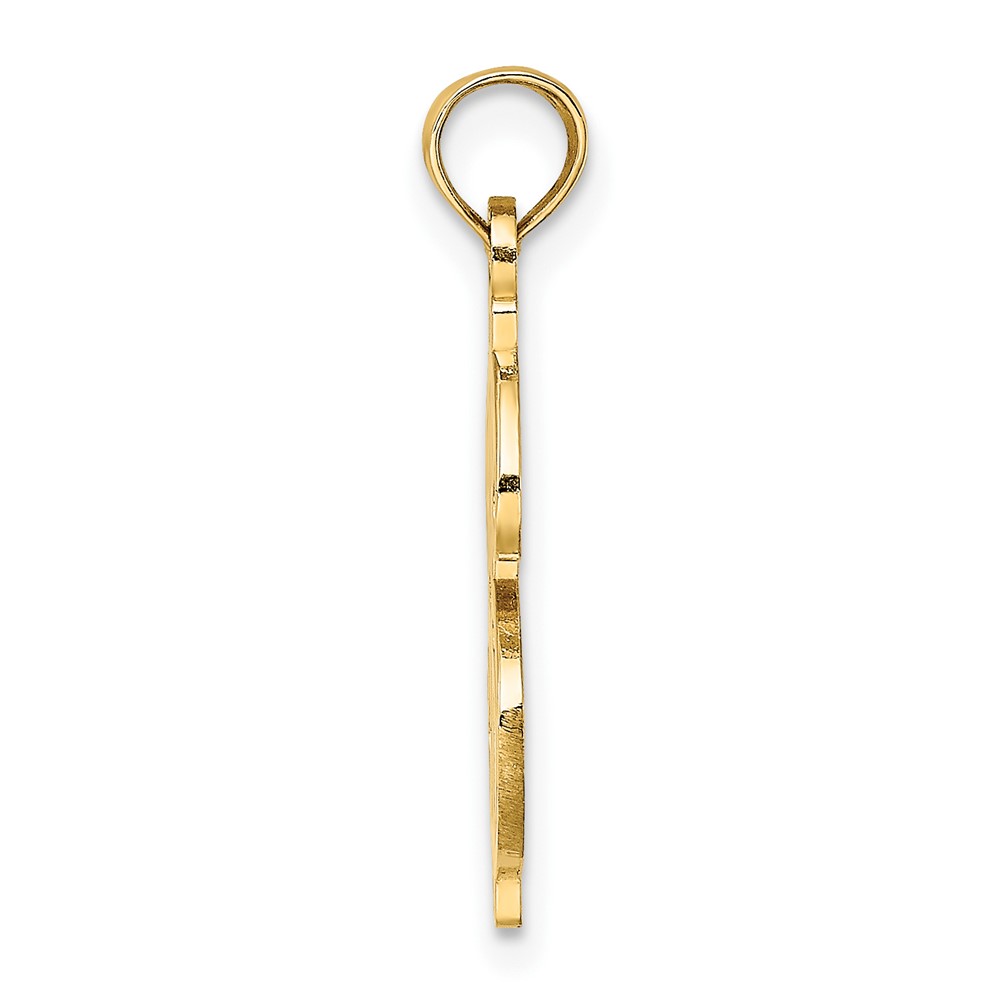 10K Textured Dollar Sign Charm (10K7272)