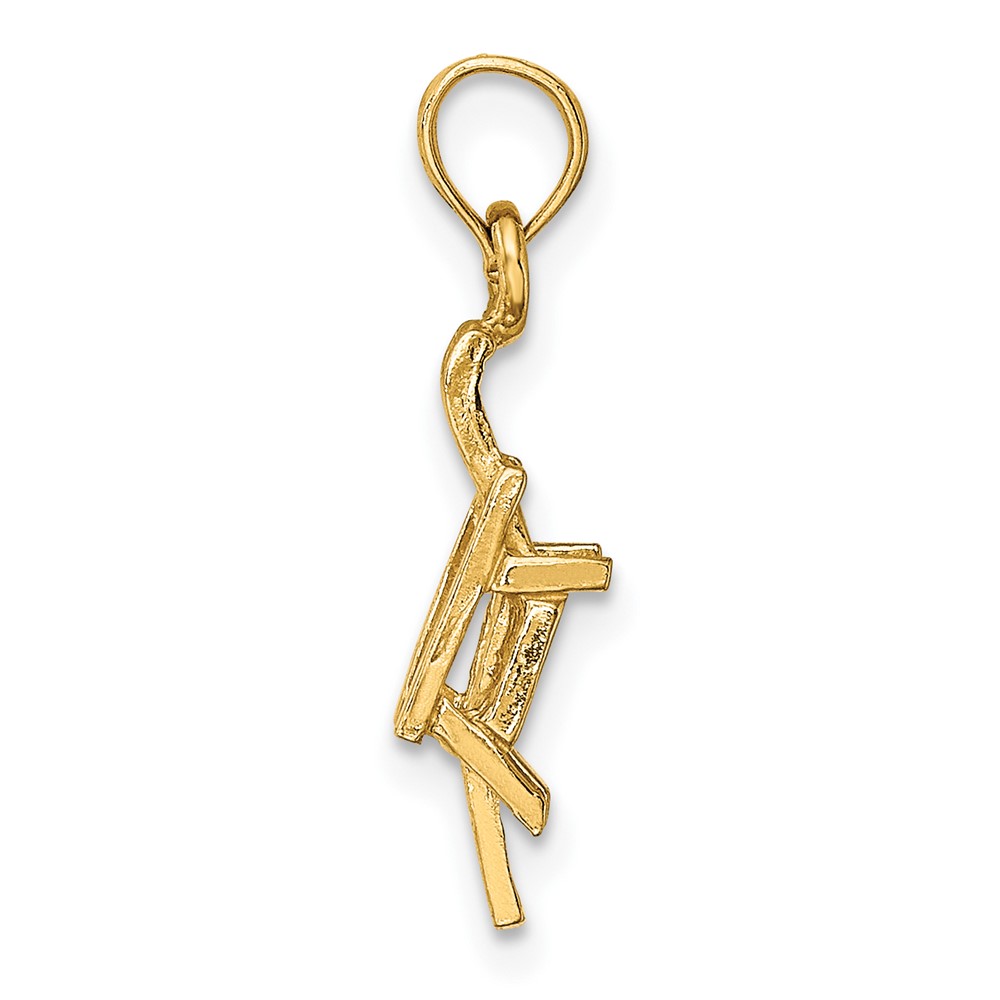 10K 3-D Lounge Beach Chair Charm (10K7276)