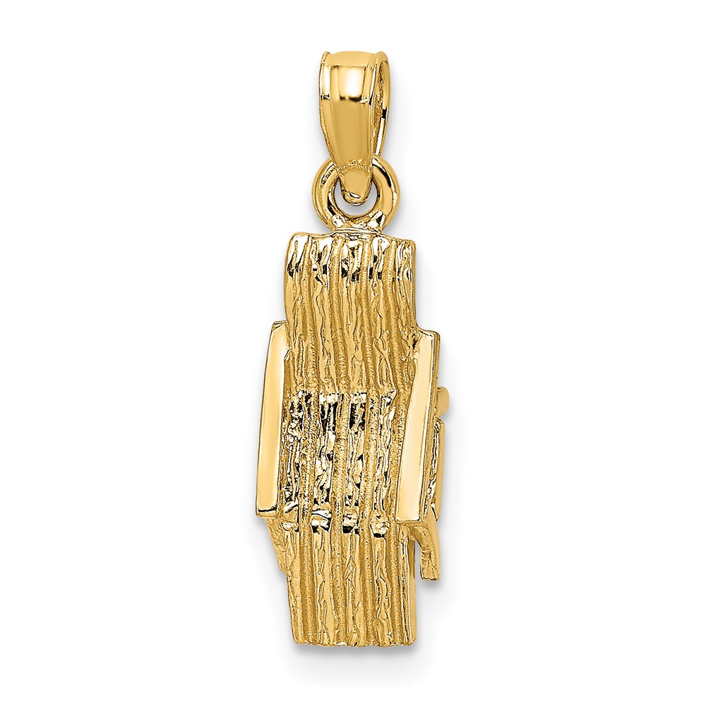 10K 3-D Lounge Beach Chair Charm (10K7276)