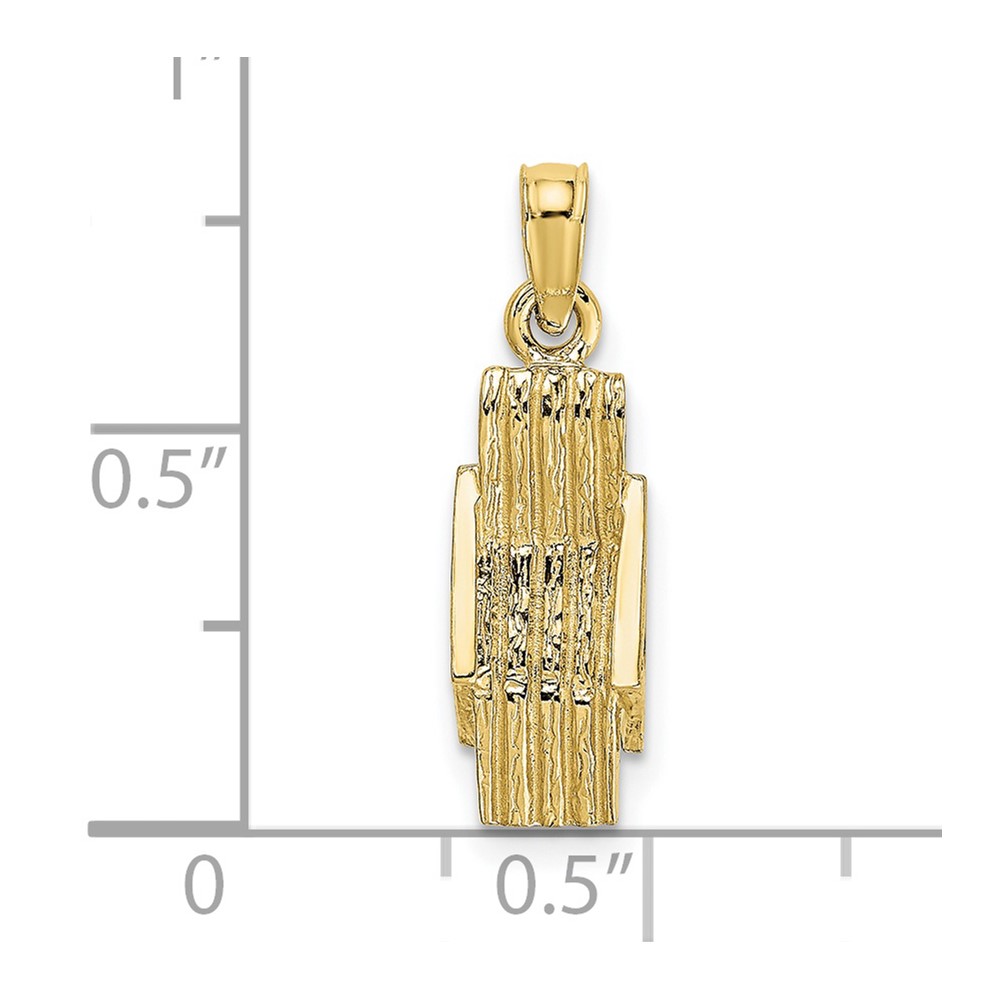 10K 3-D Lounge Beach Chair Charm (10K7276)