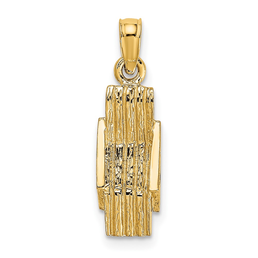 10K 3-D Lounge Beach Chair Charm (10K7276)