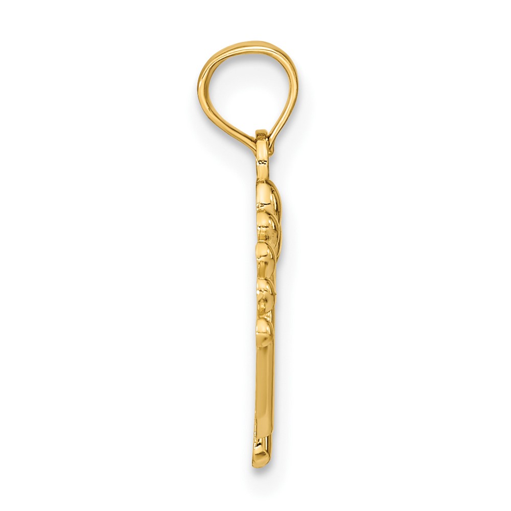 10K  Double Feet Hang Ten Style Charm (10K7278)