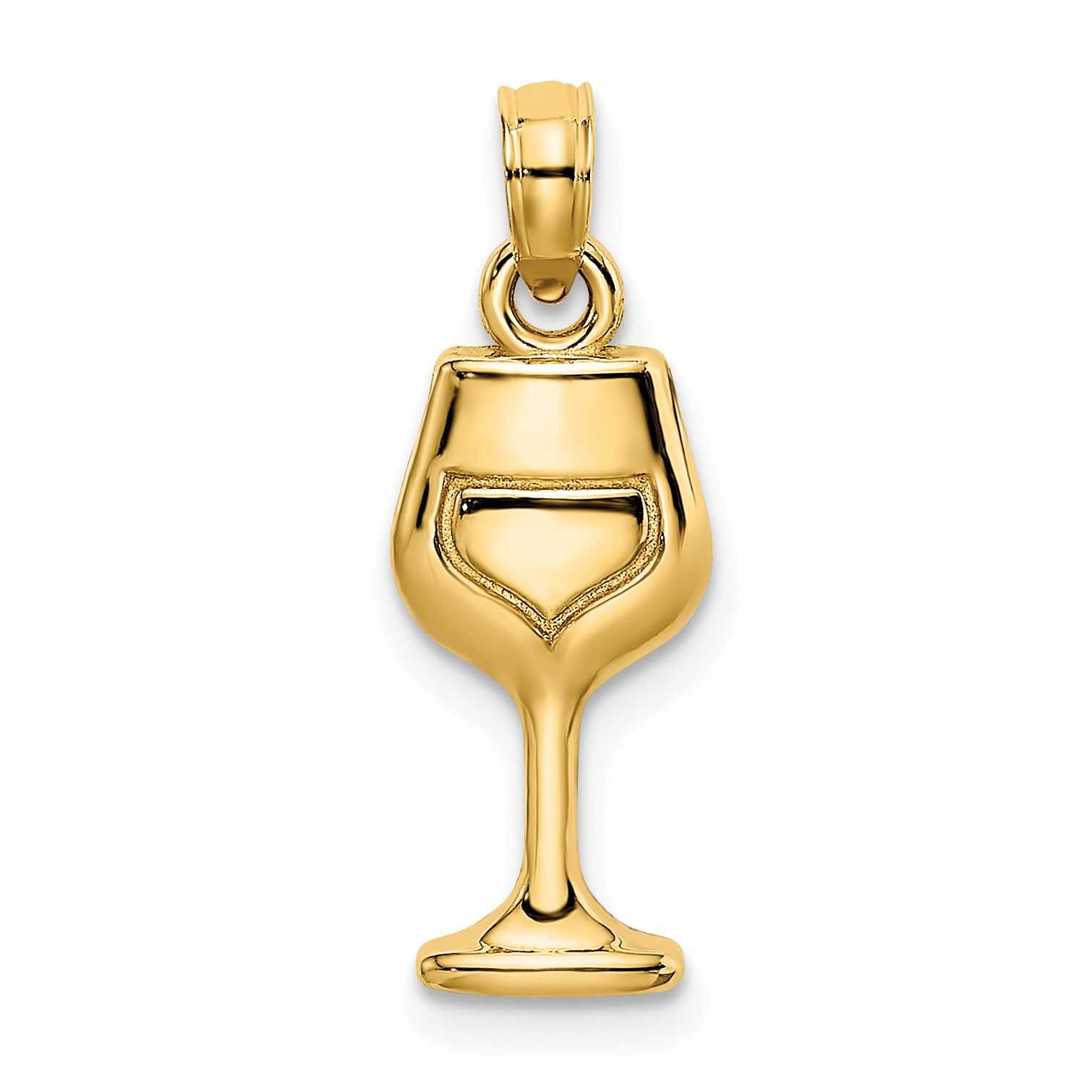 10K Wine Glass Charm (10K7293)