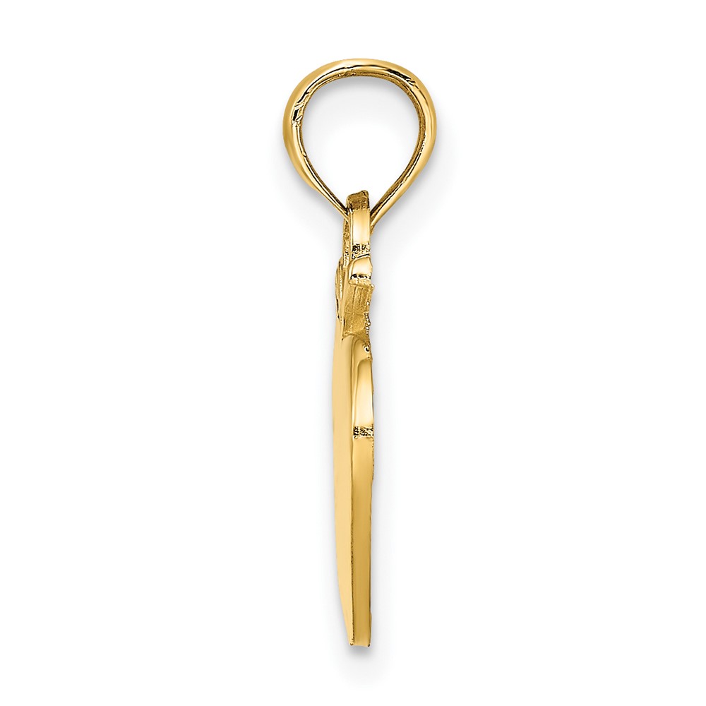 10K Polished Apple Charm (10K7312)