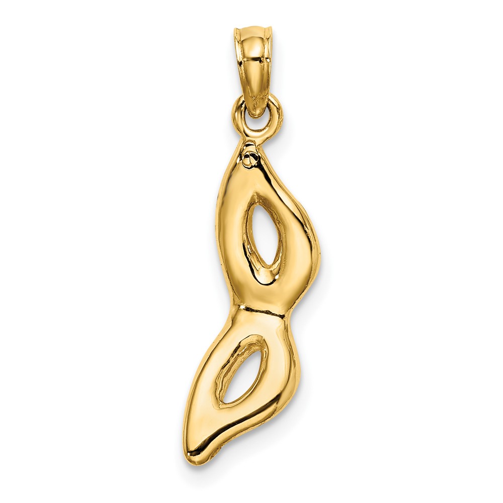 10K 3-D Beveled Masquerade Mask Charm (10K7315)