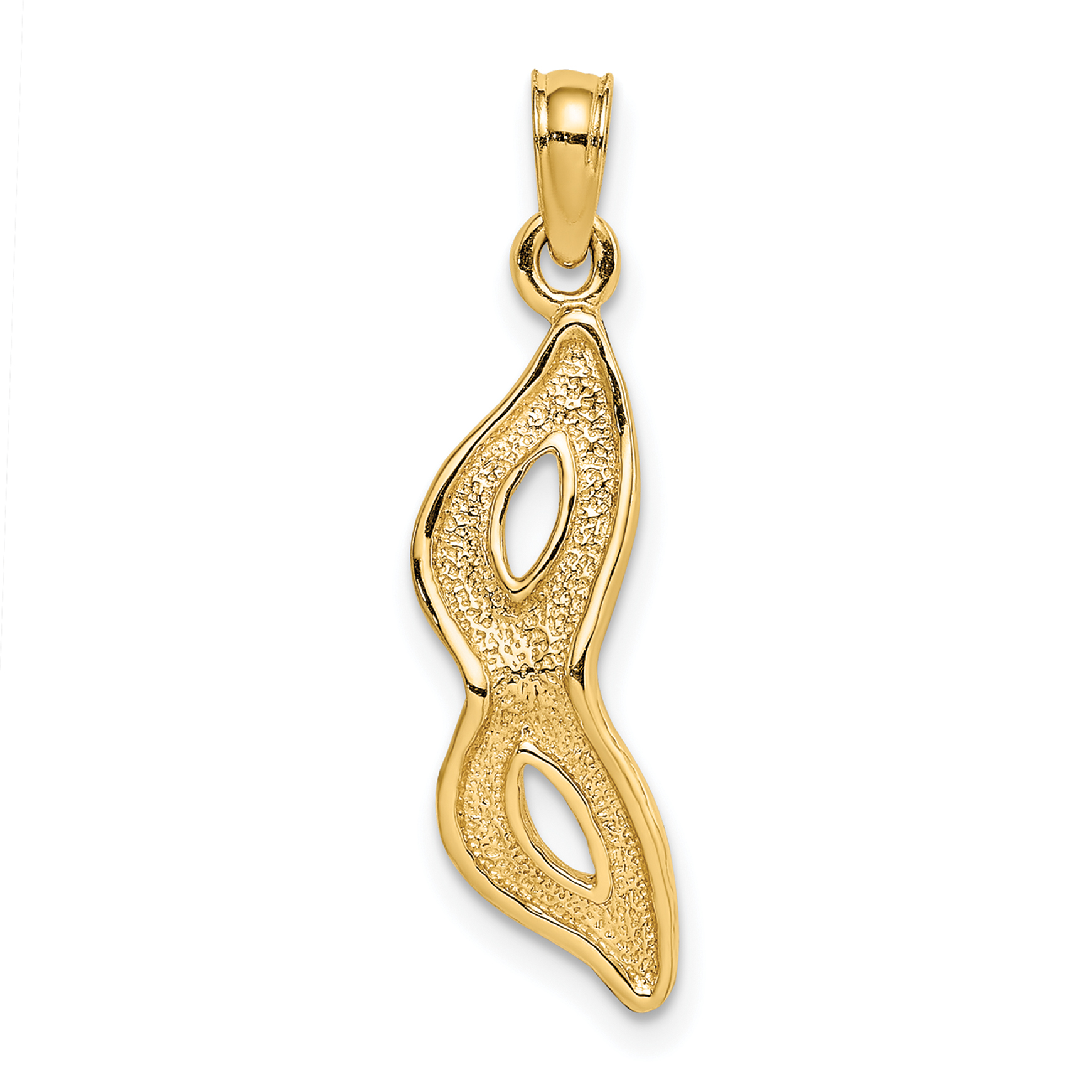 10K 3-D Beveled Masquerade Mask Charm (10K7315)