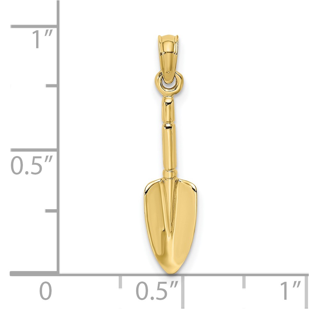 10K 3-D  Trowel Garden Tool Charm (10K7320)