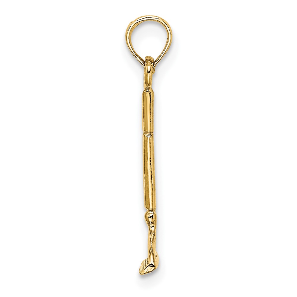 10K 3-D Landscape Rake Garden Tool Charm (10K7322)