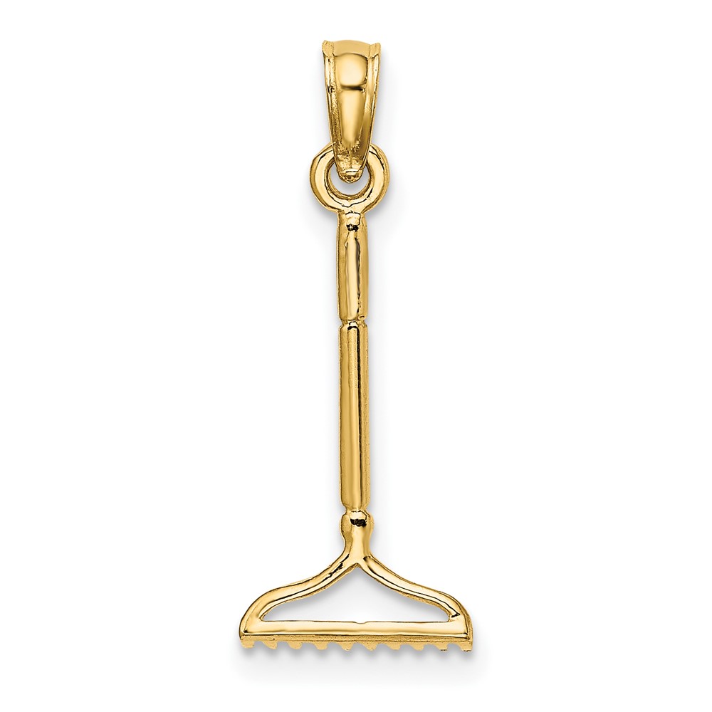 10K 3-D Landscape Rake Garden Tool Charm (10K7322)