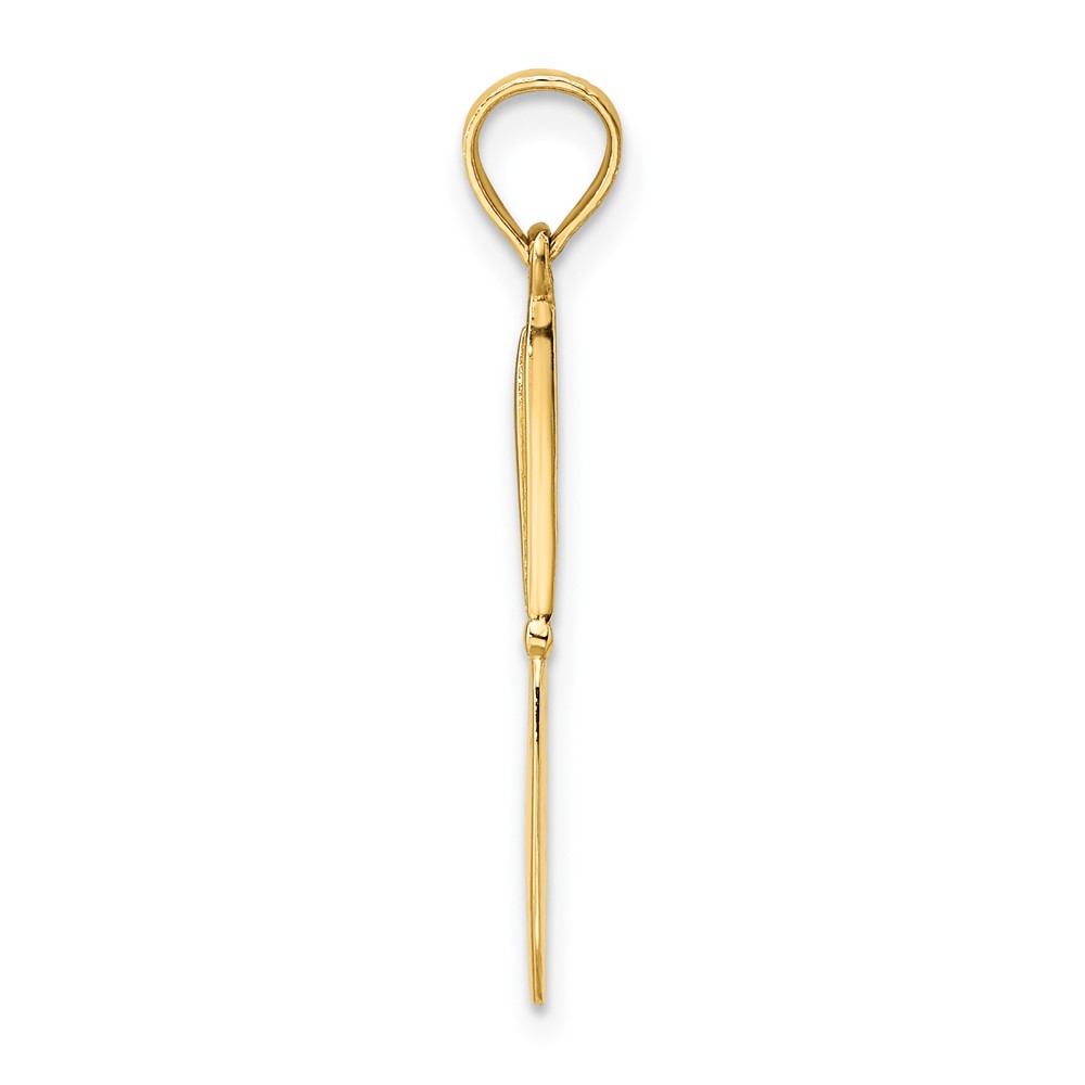10K 3-D and Polished Table Knife Charm (10K7344)