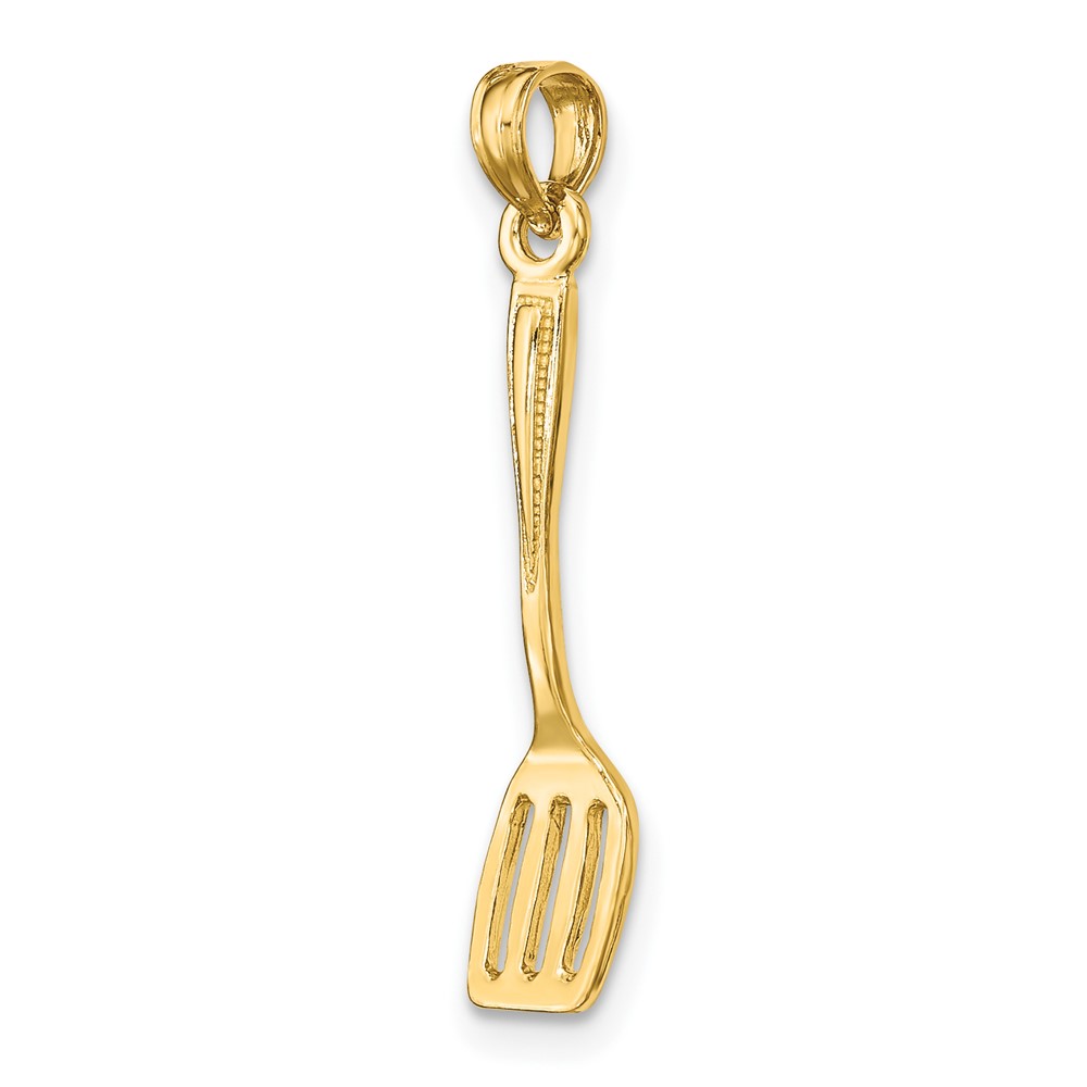 10K 3-D Polished Spatula Charm (10K7346)