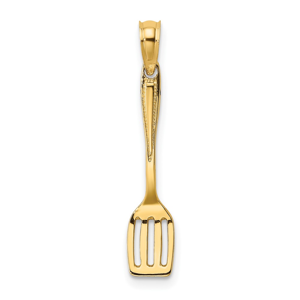 10K 3-D Polished Spatula Charm (10K7346)