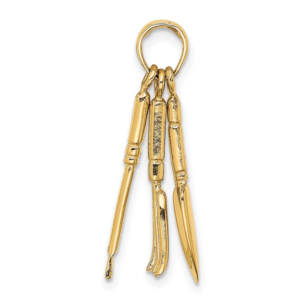 10K 3-D Moveable Garden Hand Tool Collection Charm (10K7350)