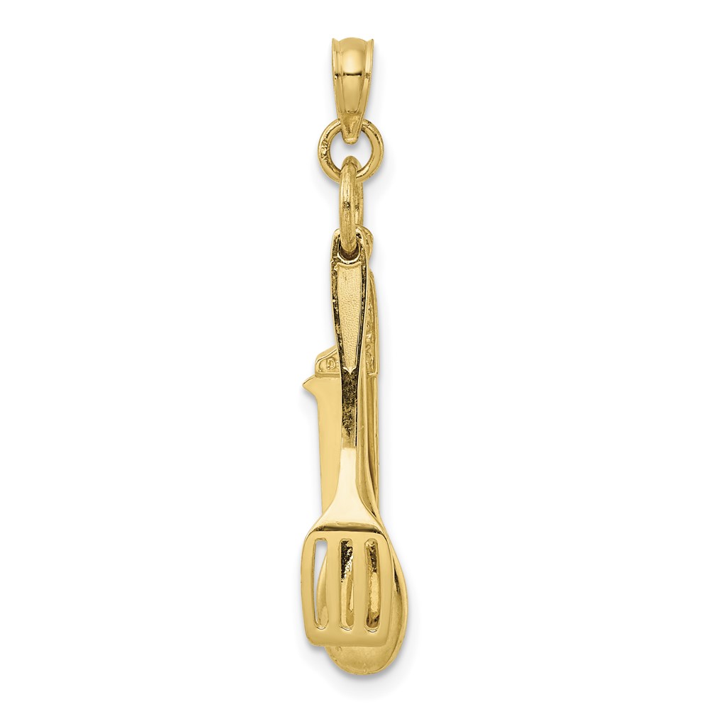 10K 3-D Moveable Spatula, Spoon, and Knife Charm (10K7352)