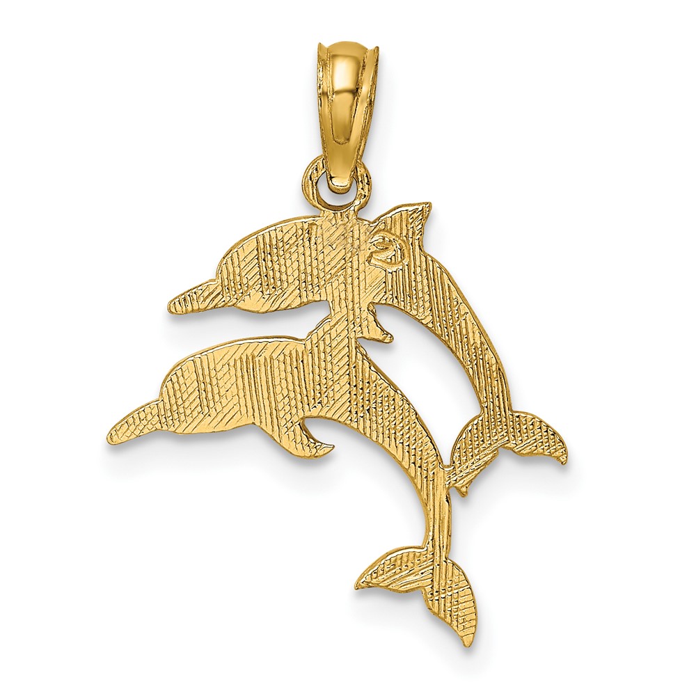 10K Double Dolphins Charm (10K7367)